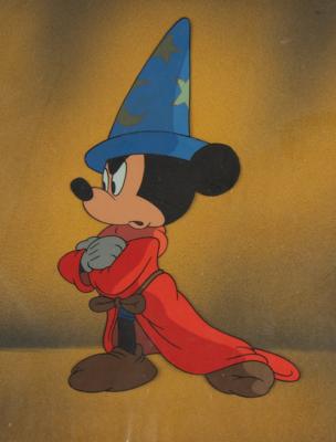 Lot #706 Mickey Mouse production cel and master background set-up from Fantasia - Image 2