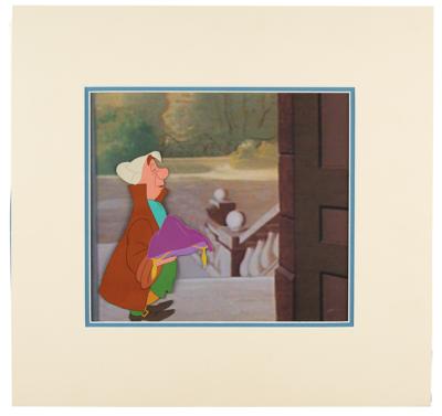 Lot #733 Footman with glass slipper production cel from Cinderella - Image 2