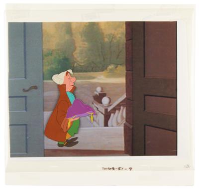 Lot #733 Footman with glass slipper production cel from Cinderella - Image 3