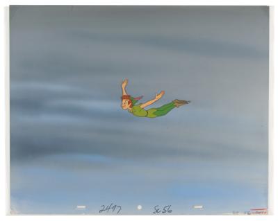 Lot #746 Peter Pan production cel from Peter Pan on hand-painted Disney production background - Image 1