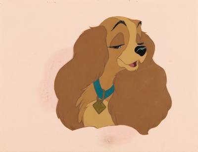 Lot #747 Lady production portrait pose cel from Lady and the Tramp