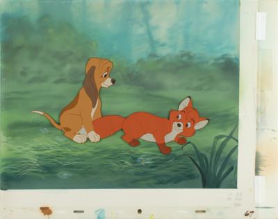 Lot #773 Tod and Copper production cel and master background from Fox and the Hound - Image 1