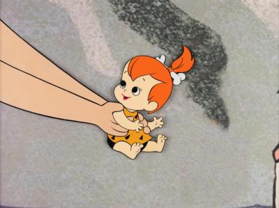 Lot #848 Pebbles production cel from The Flintstones - Image 1