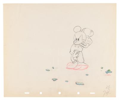 Lot #654 Mickey Mouse production drawing from Mickey's Rival - Image 1