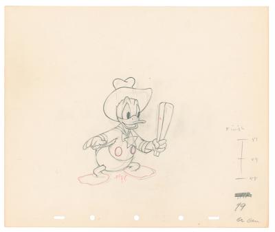 Lot #724 Donald Duck production drawing from