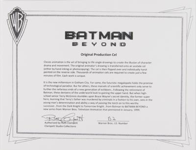 Lot #842 Batman production cel from Batman Beyond - Image 2