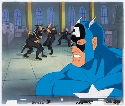 Lot #863 Captain America and Wolverine production cels from X-Men: The Animated Series - Image 1