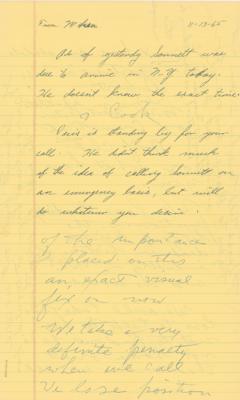 Lot #3042 Howard Hughes Handwritten Notes - Image 2