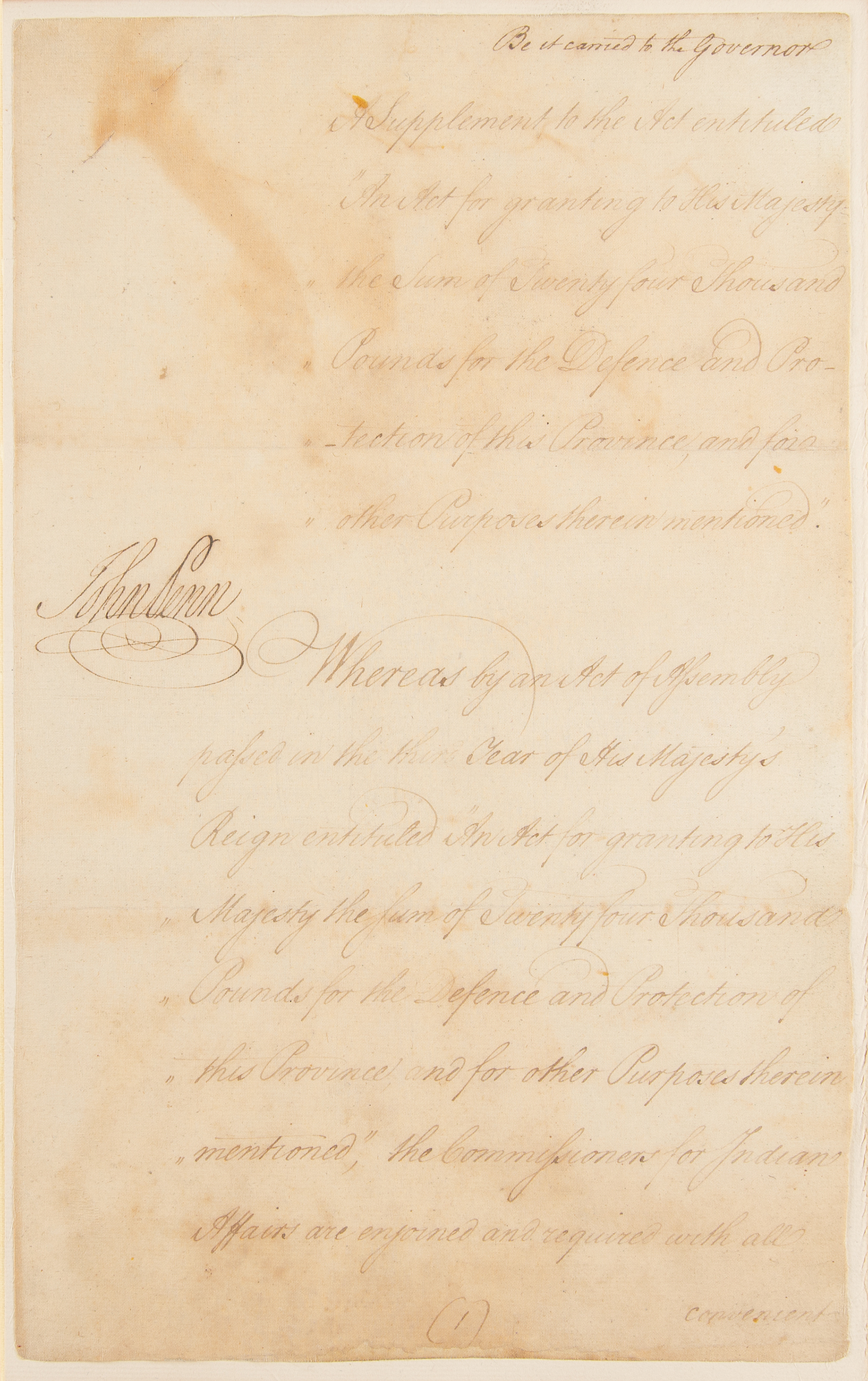 Lot #3002 Benjamin Franklin Document Signed