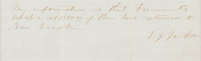 Lot #3021 Thomas J. 'Stonewall' Jackson Autograph Note Signed - Image 2