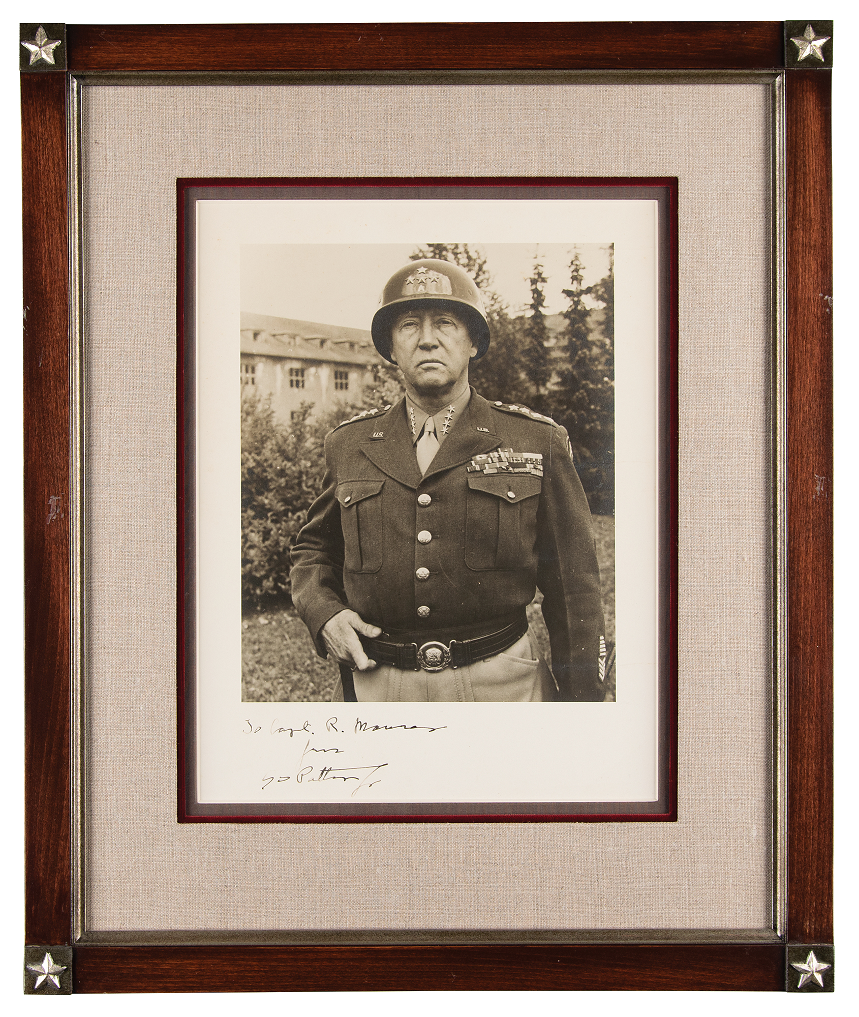 Lot #3016 George S. Patton Signed Oversized Photograph