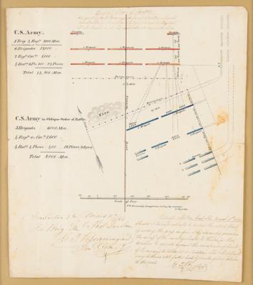 Lot #3022 P. G. T. Beauregard Signed Battle Plan Map - Image 2