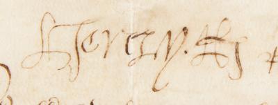 Lot #3050 King Henry VIII Document Signed - Image 2