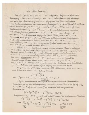 Lot #3029 Albert Einstein Handwritten Letter with Mathematical Equations - Image 2