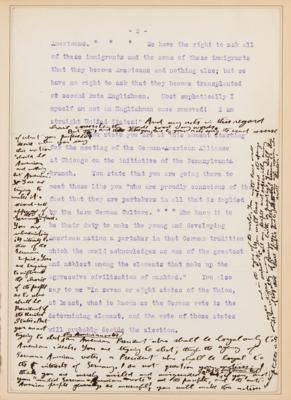 Lot #3008 Theodore Roosevelt Hand-Edited Typed Letter - Image 2