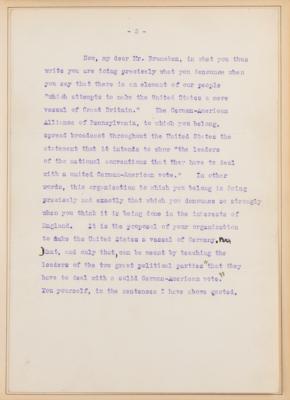 Lot #3008 Theodore Roosevelt Hand-Edited Typed Letter - Image 3