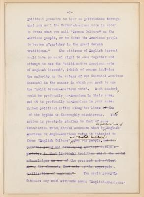 Lot #3008 Theodore Roosevelt Hand-Edited Typed Letter - Image 5