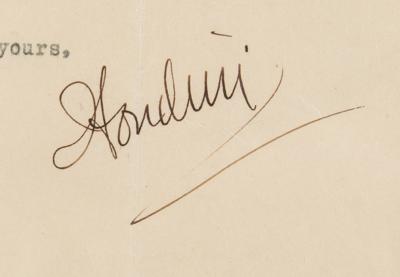 Lot #3041 Harry Houdini Typed Letter Signed - Image 2