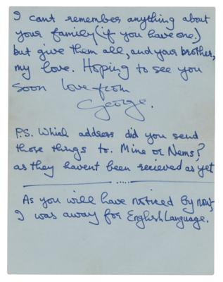 Lot #3047 George Harrison Autograph Letter Signed Twice - Image 6