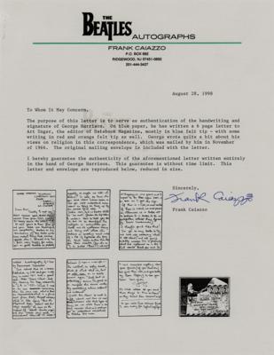 Lot #3047 George Harrison Autograph Letter Signed Twice - Image 9