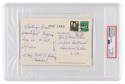 Lot #3045 Malcolm X Postcard Signed - Image 1