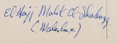Lot #3045 Malcolm X Postcard Signed - Image 3