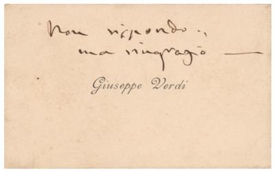 Lot #609 Giuseppe Verdi Personal Calling Card - Image 1