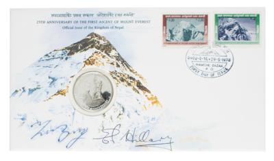 Lot #206 Edmund Hillary and Tenzing Norgay Signed Commemorative Cover