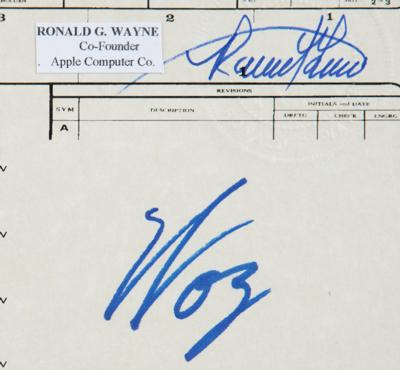 Lot #135 Apple: Wozniak and Wayne Signed Schematic - Image 2