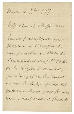 Lot #600 Charles Gounod Autograph Letter Signed - Image 1