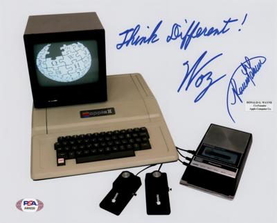 Lot #137 Apple: Wozniak and Wayne Signed Photograph - Image 1