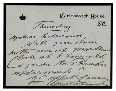 Lot #228 King Edward VII Autograph Letter Signed - Image 1