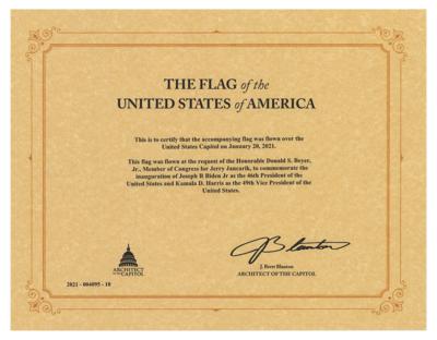 Lot #19 Joe Biden 2021 Inauguration Flag - Image 2