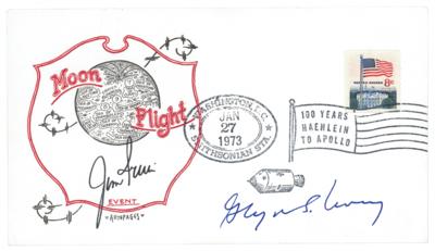Lot #391 Jim Irwin and Glynn S. Lunney Signed Commemorative Cover - Image 1