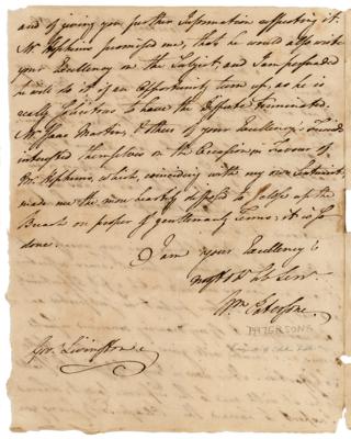 Lot #71 William Paterson Autograph Letter Signed - Image 2