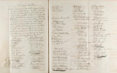 Lot #66 American Archives: Peter Force Print of the 'Continental Congress Agreement of Secrecy of November 9, 1775' - Image 2
