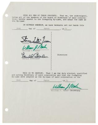 Lot #683 Steve McQueen Document Signed