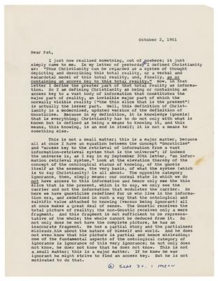 Lot #485 Philip K. Dick Typed Letter Signed - Image 2