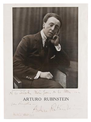 Lot #608 Arthur Rubinstein Signed Poster