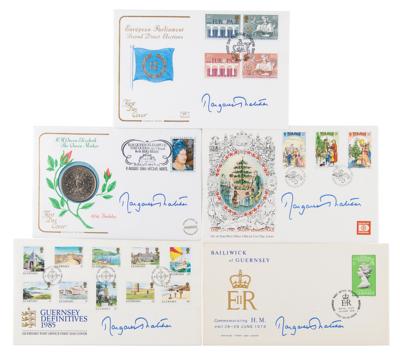 Lot #294 Margaret Thatcher (5) Signed Commemorative Covers