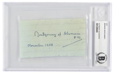 Lot #358 Montgomery of Alamein Signature