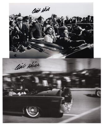 Lot #221 Kennedy Assassination: Clint Hill (2) Signed Photographs