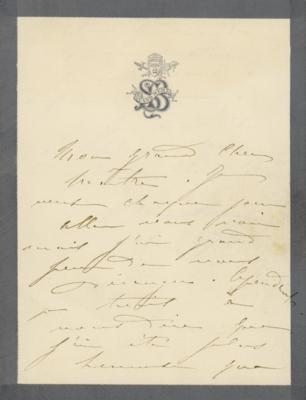 Lot #702 Sarah Bernhardt Autograph Letter Signed