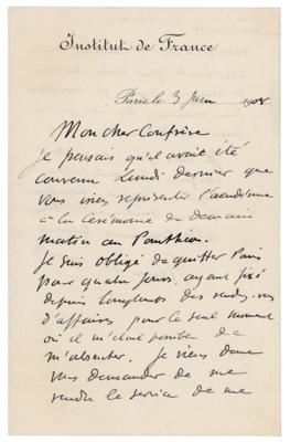 Lot #83 Henri Becquerel Autograph Letter Signed