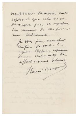 Lot #83 Henri Becquerel Autograph Letter Signed - Image 2