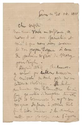 Lot #95 Louis Pasteur Autograph Letter Signed