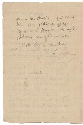 Lot #95 Louis Pasteur Autograph Letter Signed - Image 2