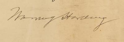Lot #39 Warren G. Harding Document Signed as President - Image 2