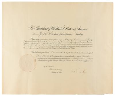 Lot #34 Calvin Coolidge Document Signed as President - Image 1