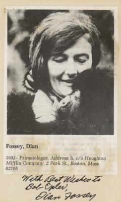 Lot #179 Dian Fossey Signature